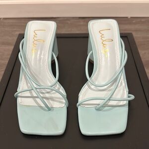 Lulu's Light Blue Strappy Heels